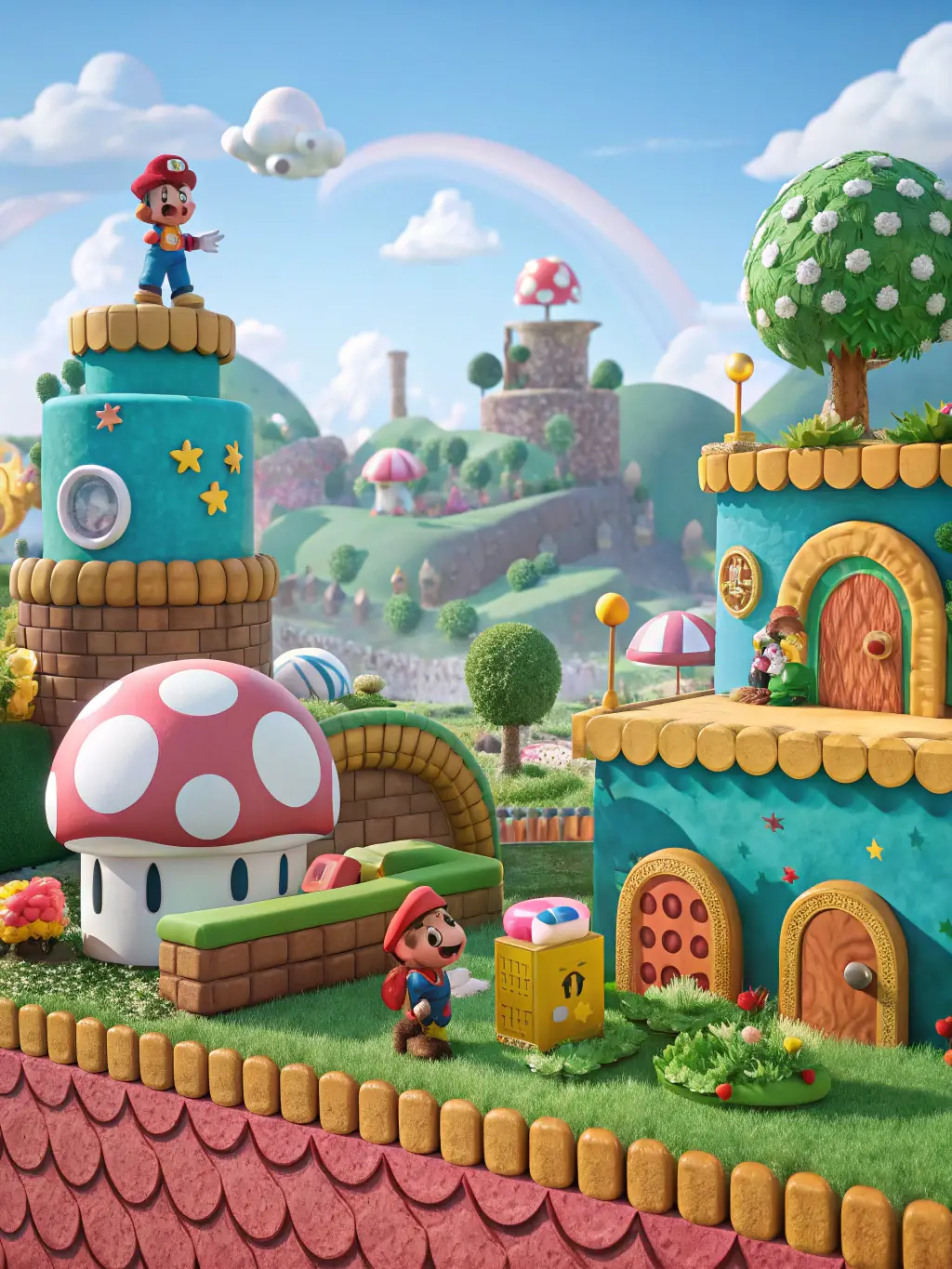 A vibrant, stylized image of concept art showcasing a unique visual style for an indie game, possibly with character designs and environment sketches, used to represent IG Studio's visual style design services.